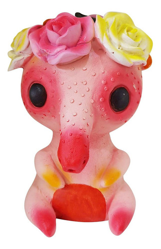 Figura Floral De Oso Hormiguero Con Forma De Flor, Escultura