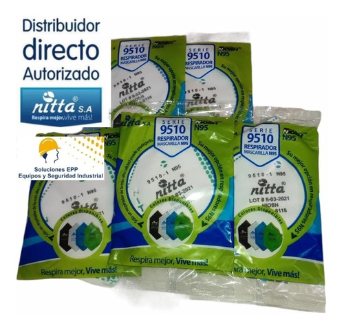 500 Unid Mascarilla Nitta N95 Orig - Unidad a $1780