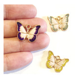 Pack X 3 Dijes Esmaltados Mariposa Bijouterie Artesanías 