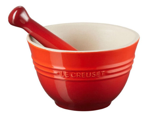 Pilão De Cerâmica 300ml Oficial Le Creuset Vermelho