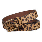 Cinturón Con Estampado De Leopardo Jiede Para Mujer Cinturon