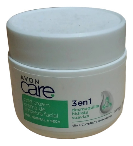 Avon Care Cold Cream Crema De Limpieza Facial 100 G 3 En 1