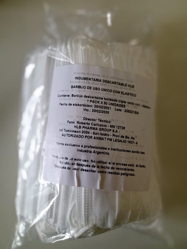 Barbijos Tricapa X 50 U (anmat) Directo Fabrica Hlb Pharma