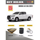 Kit Filtros Afinacion Toyota Hilux Diesel L4 2.8 17-