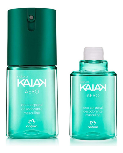 Natura Kit Deo Corporal Kaiak Aero Masculino 100ml Com Refil