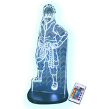 Lampara 3d Ilusion Sasuke Naruto Base Negra Control Remoto