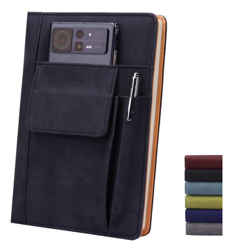 Libro: Refillable Lined Leather Journal Notebook, A5 Size Ha