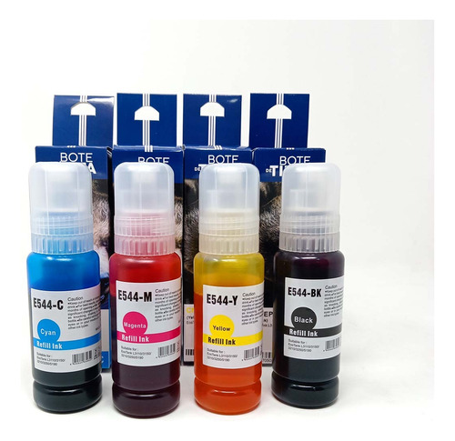 Kit 4 Botellas De Tintas Compatible T544 L3110 L3150 L5190