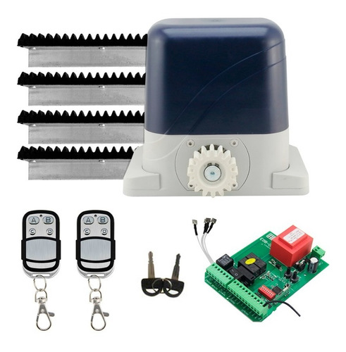 Kit Motor Corredizo Siccba 400 Kg 4 Cremalleras 2 Controles