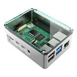 Carcasa De Aluminio Pi  Para Raspberry Pi 4 Modelo B - Plata