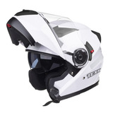 Capacete Texx Escamoteavel Gladiator V3 Articulado Robocop Cor Branco Desenho Solid Tamanho Do Capacete 60