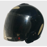 Casco Abierto Moto Con Vicera Color Negro T N T  Certificado