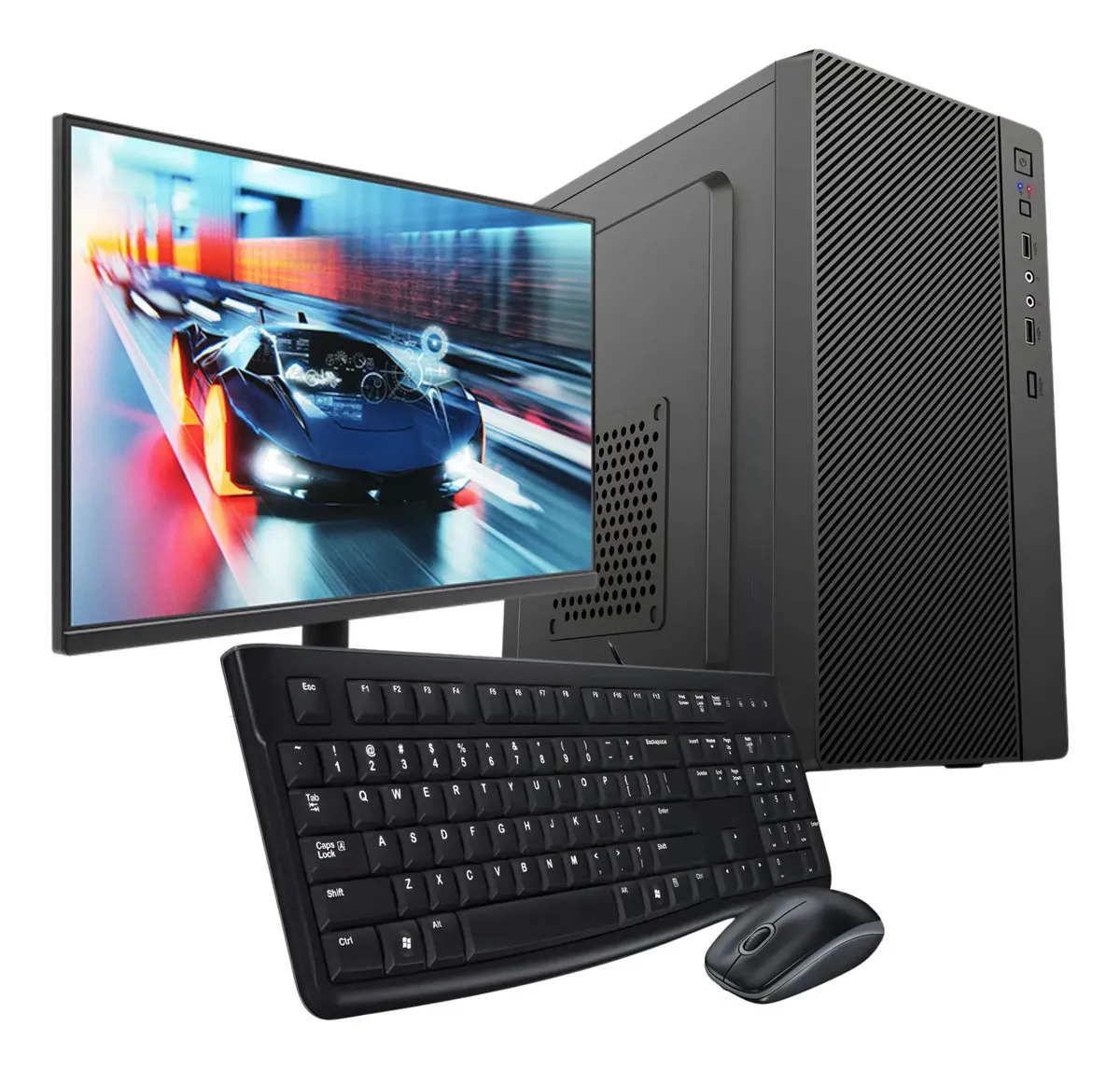 PC GAMER AMD RYZEN 3 3200G 16GB RAM DISCO SSD 480GB + MONITOR 24 - GABINETE KIT