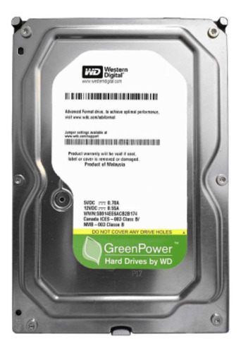 Hd Wd 1tb Green Para Sistema De Segurança Dvr E Pc