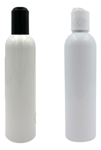Envase De Plastico Blanco 250 Ml Botella Con Tapa Disco X 10