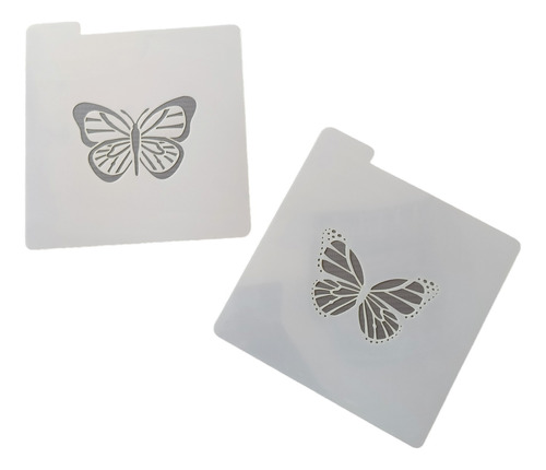 Stencil Mariposa En Dos Partes Porcelana Manualidades