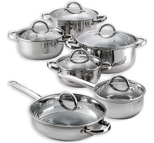 Juego De Ollas, Batería De Cocina Vicalina 12 Pcs Vl-3012.