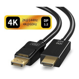 Cable Adaptador Displayport - Hdmi 4k 3d Conectores Oro