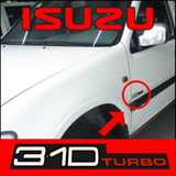 2 Calcos 3.1d Turbo De Isuzu Pick Up Puertas - Ploteoya