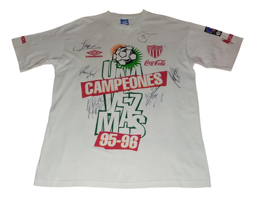 Playera Necaxa 95-96 Campeón Firmada Aguinaga Ambriz Matador