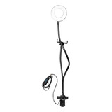 Aro De Luz Led Select Power Regulable + Soporte Para Celular Estructura Negro