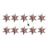 Lampara Colgante Estrella Metal 10 Pzas 30 Cm Inc Socket