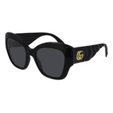 Gucci Gg0808s 001 Square Shape Negro Dorado