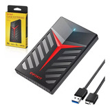 Case Externo Gaveta Hd Ssd 2.5 Note Sata3 Usb 3.0 Gamer Led