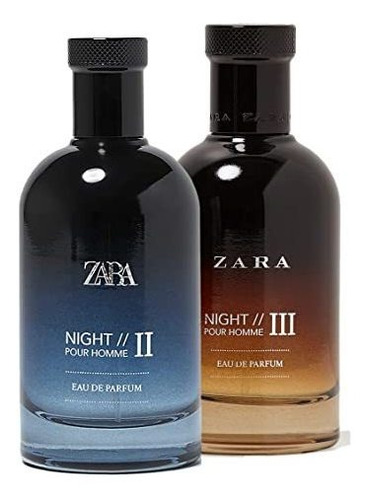Zara 2x Night Pour Homme Ii - Night Iii Eau De Parfum 3.4 Fl