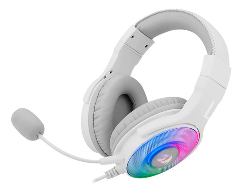 Auriculares Gamer Redragon Pandora 7.1 Blanco Con Luz Rgb Led Usb