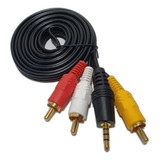 Cabo Audio Video P2 X 3 Rca Para Celular Dvd Som 1,5mt