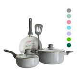 Set De Cocina Juego De Ollas Bateria Ceramica Antiadh. 6pz