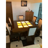 Comedor Cuadrado Ónix Con Iluminación Para 6 Personas