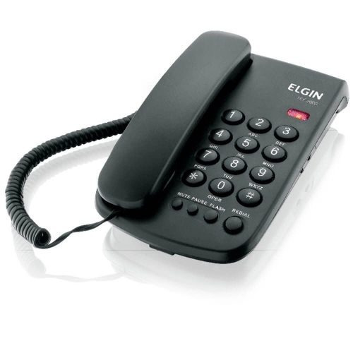 Telefone Com Fio Pratico Tcf 2000 Preto Elgin