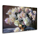 Quadro Arranjo De Flores Decoração Sala Jantar Quarto Casal Cor Borda Infinita