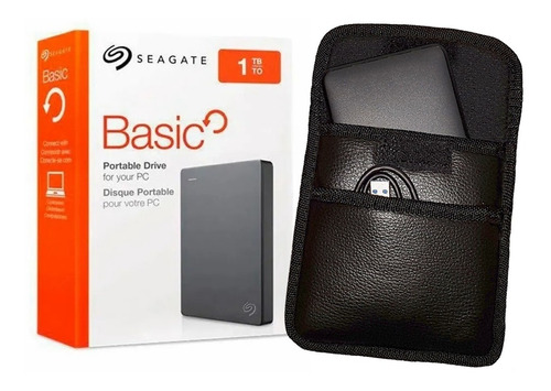 Disco Rígido Externo Seagate 1 Tb Usb 3.0 + Funda Cuero Eco