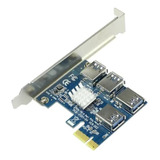 Adaptador Expansor Pci-e 1x A 4 Usb Riser Mineria Rig