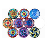 Gemas De Vidrio Mandalas Grandes N3 X10 Unidades