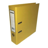 Bibliorato Forrado Color A4 Super Reforzado Pvc X 10u Color Amarillo