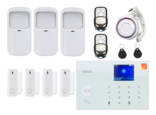 Alarma Gsm Y Wifi Casa Local App Tuya Smart  Con 3 Sensores.