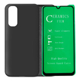 Funda Silicone Case + Vidrio Cerámico Para Huawei Nova Y70