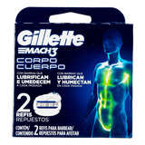 Repuesto Para Rastrillo Gillette Mach3 Cuerpo Con 2 Pz.