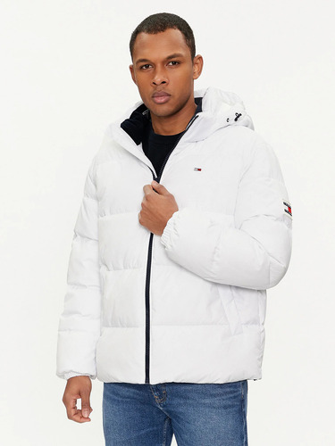 Parka Essential Alcolchada Logo Blanco Tommy Hilfiger