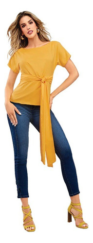 Blusa Casual Mujer Amarilla 007-92