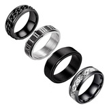 Juego Anillos Acero Inoxidable Para Hombres Y Mujeres Anillo