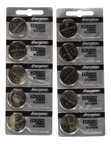 10 Baterias Energizer Cr2032 3 Volt Lithium Coin Battery 10 