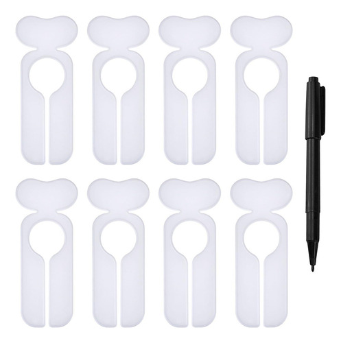 Willbond 20 Pack En Blanco Ropa Rack Tamaño Separadores Re