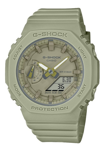 Reloj Casio G-shock S-series Gma-s2100ba-3acr E-watch Color De La Correa Verde Olivo Color Del Fondo Verde Olivo