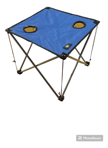 Mesa De Camping Plegable  Con Portavasos