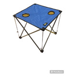 Mesa De Camping Plegable  Con Portavasos